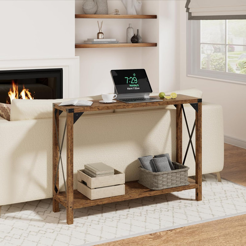 Table d'entrée, console de ferme 43 po, Gris