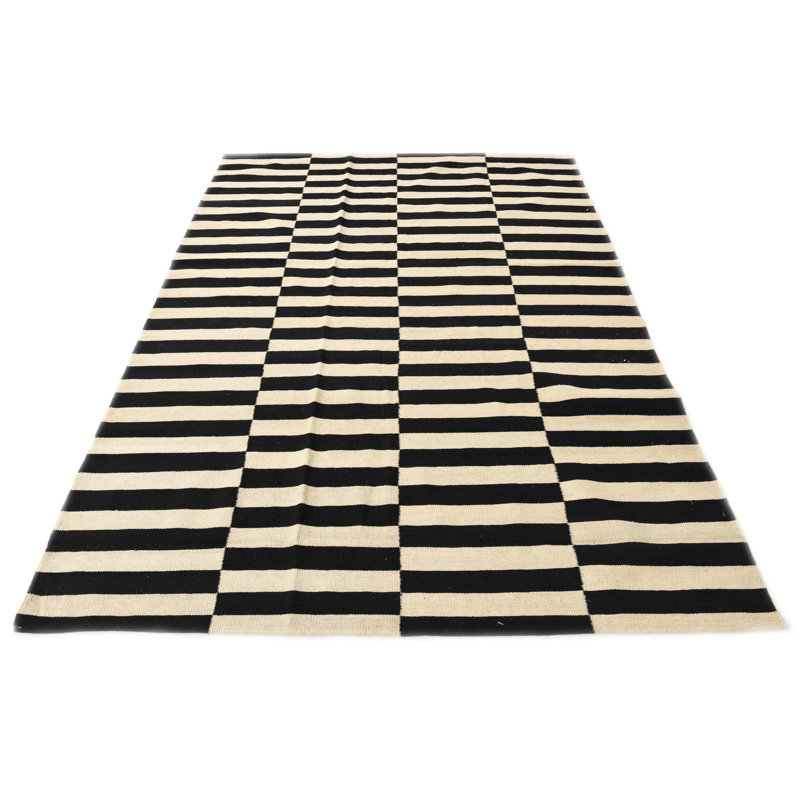 Tapis noir et blanc Jessen