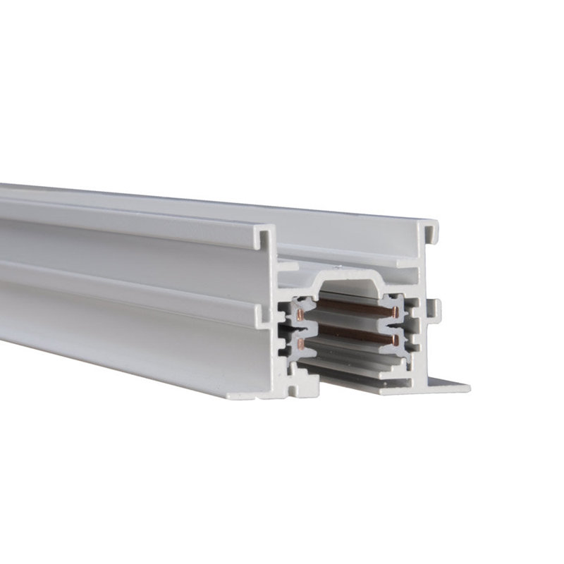 W Track, 2.44" Hx 48" W x 1.63" D, White