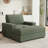 42.8" Oversized Chaise Lounge Chair With Storage Ottoman, Corduroy Sofa Bed With Cup Holders & USB Charging Port, Upholstered Sleeper Chair, Deep - Seat Reading Couch For Living Room, Bedroom, Green-1887469419
