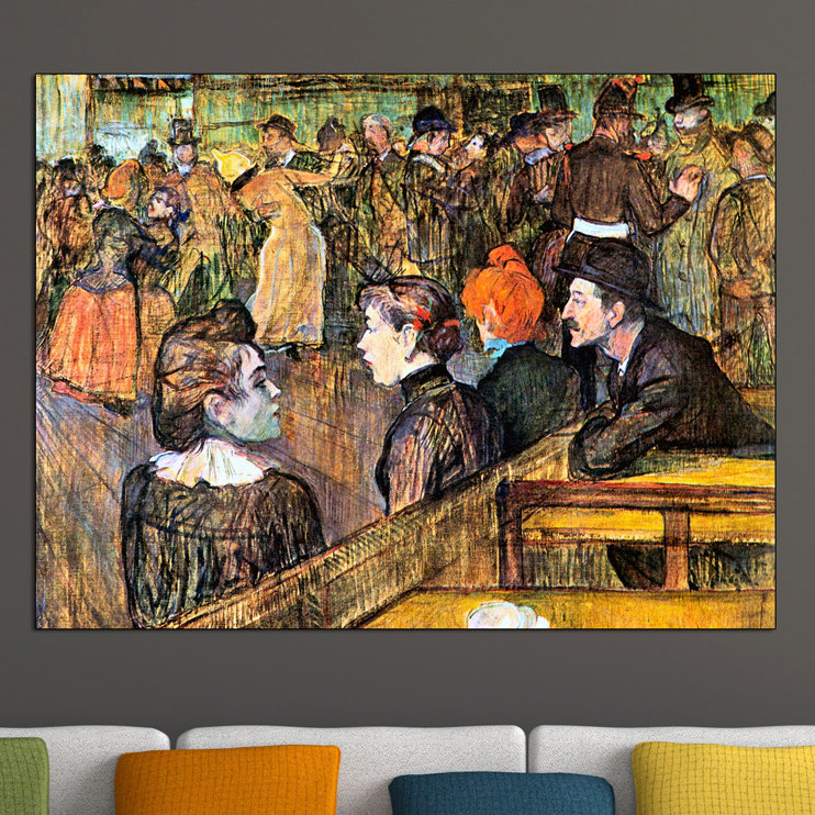 Henri De Toulouse-Lautrec - Wrapped Canvas Painting, 90cm H x 120cm W x 1.8cm D
