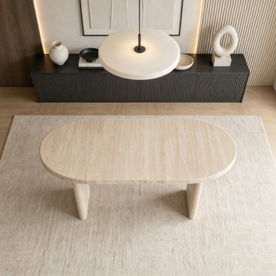 Modern Extendable Dining Table with Removable Leaves
