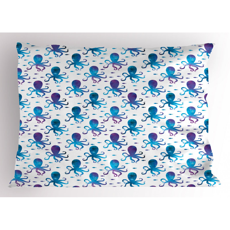 Narwhal Polyester Sham Set, Twin