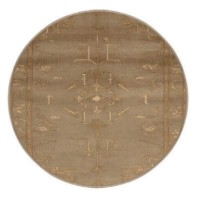 Machine Washable Art Deco Beige Area Rug
