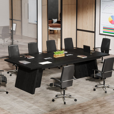 8ft Conference Room Table For 8-10 People, Meeting Table by Ebern Designs