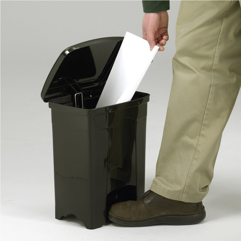 Poubelle à pédale 4 gallons receptacle, Noir