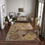 Brown Hand-Knotted Wool Abstract Floral Burst Geometric Modern Contemporary Carpet Rug-356605287