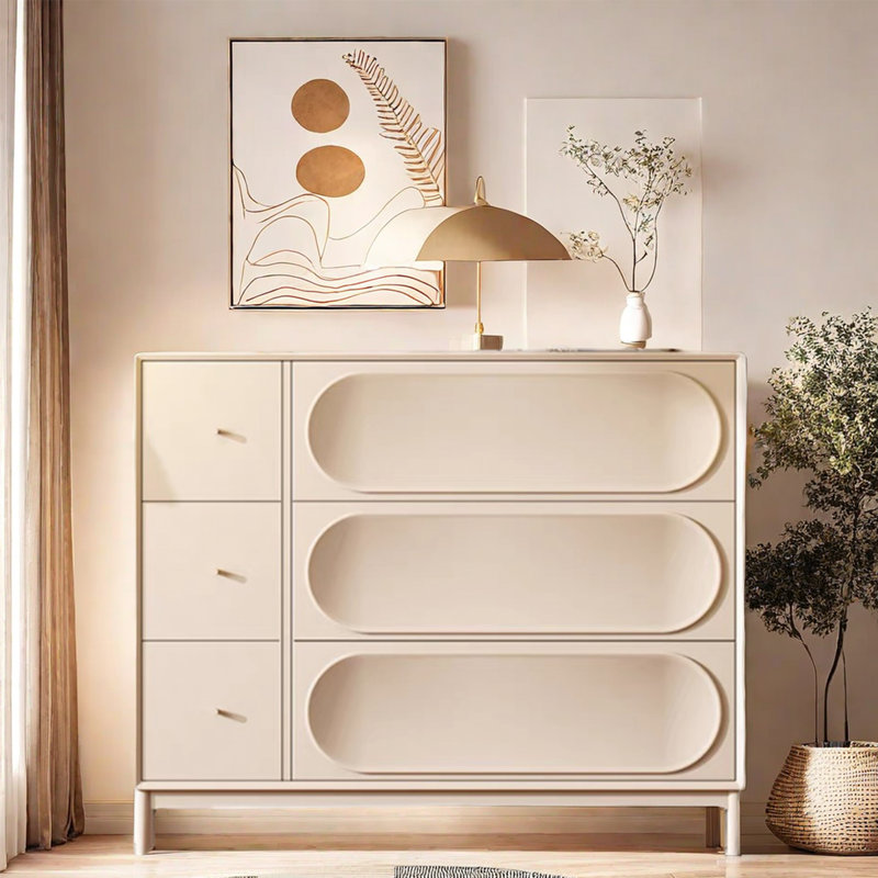 Vintage Style Tilting Shoe Storage Cabinet 18 Pair Shoe Storage Cabinet, 47.24" H x 55.12" W x 9.45" D, Beige
