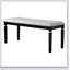 Ensemble de salle à manger 6 pièces avec table rectangulaire, chaises capitonnées à haut dossier et banc pour une salle à manger élégante