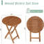 Ensemble de salle à manger d'extérieur 3 pièces en bois d'acacia-459582383