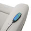Fauteuil inclinable électrique en cuir synthétique gris clair avec fauteuil chauffant et chauffant