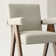 Brittnie 25.5" Full Back Walnut Wood Upholstered Counter Stool With Arms