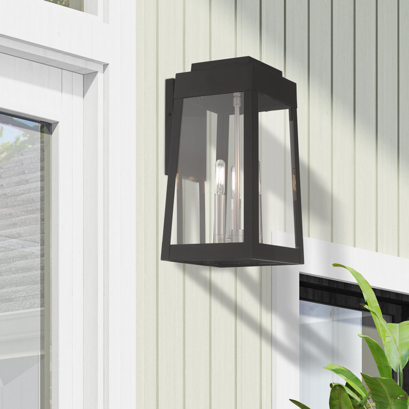 Antionetta Solid Brass Wall Light, Black, 16" H x 8.25" W x 9.25" D