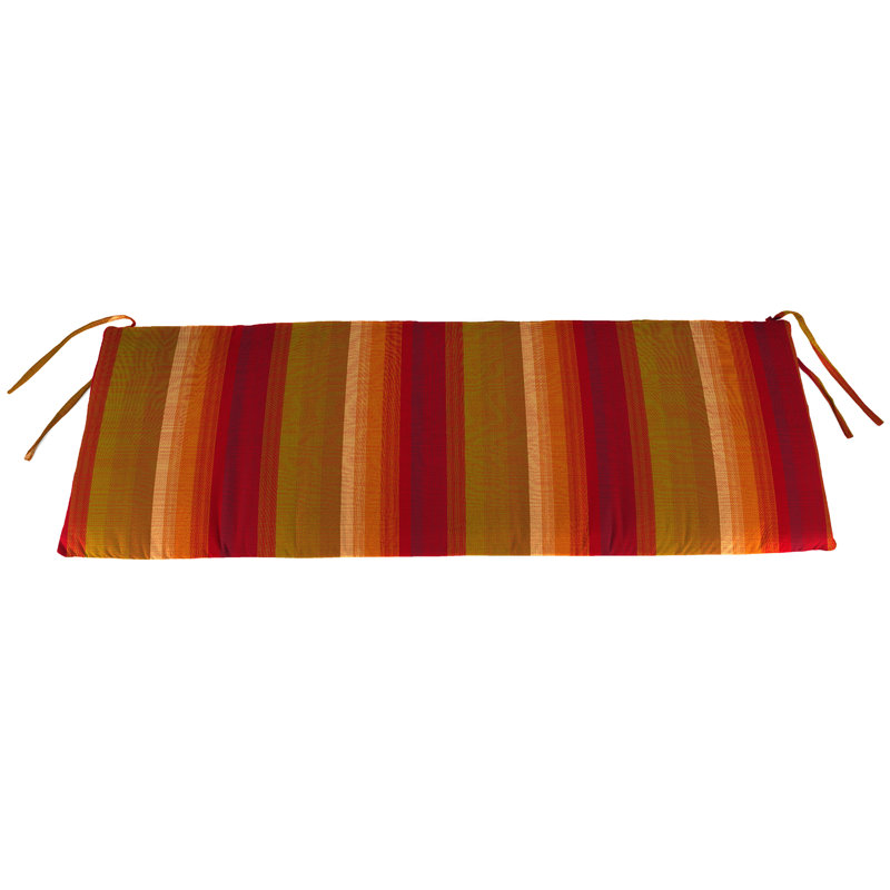 Sunbrella 48" x 18" Outdoor Bench Cushion with Ties, Astoria Sunset