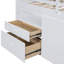 4 lits simples mezzanine en blanc avec armoire et tablettes - choix de chambre à coucher confortable 4 tiroirs, assemblage facile-549285083