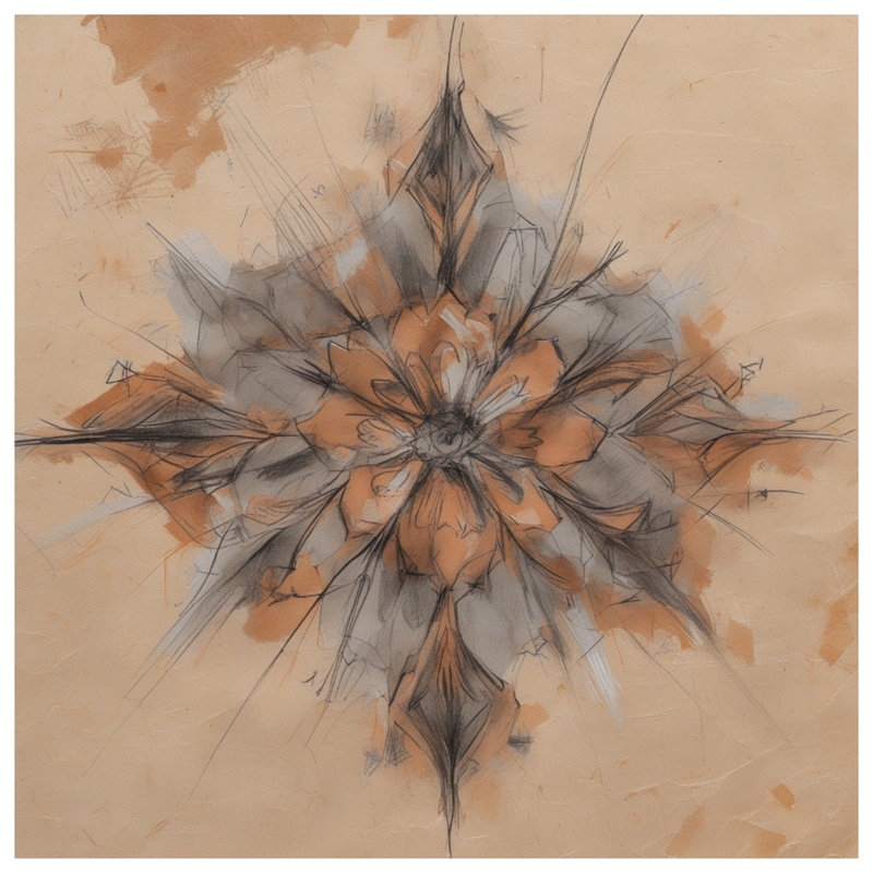 Tapis de bain à motif floral abstrait, 24in W x 17in L