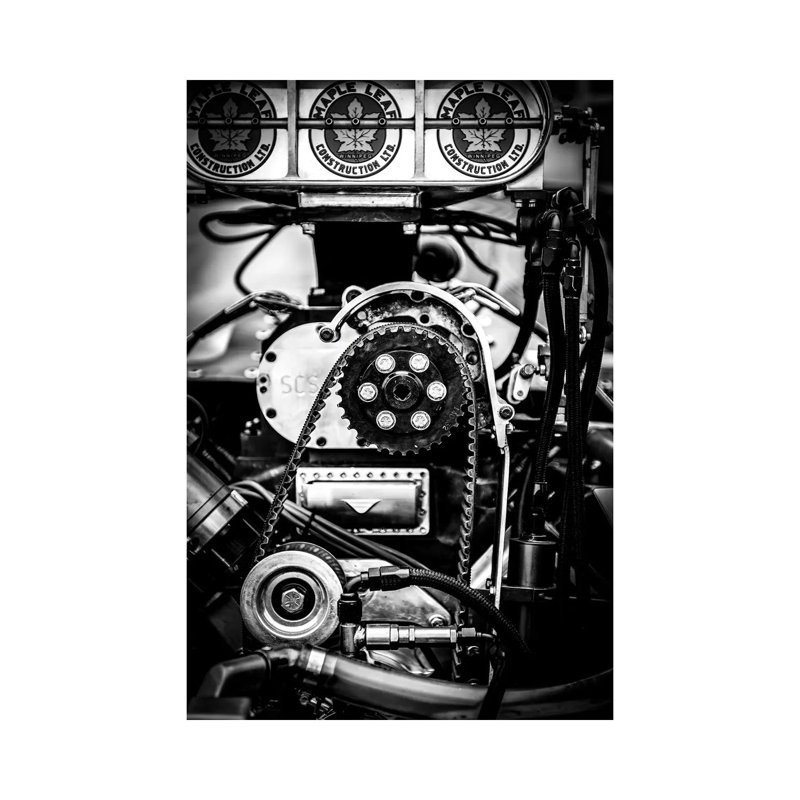 Moteur de voiture de course, H 26 po x l 18 po x P 1,5 po, Toile tendue