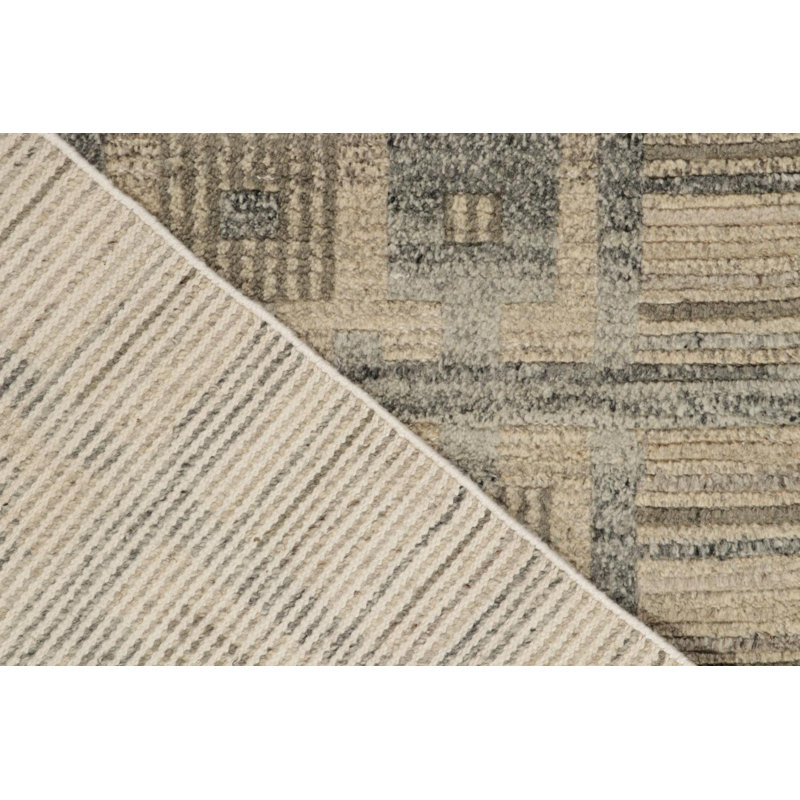 Scandinavian Wool Geometric Area Rug, Rectangle 10' x 14'
