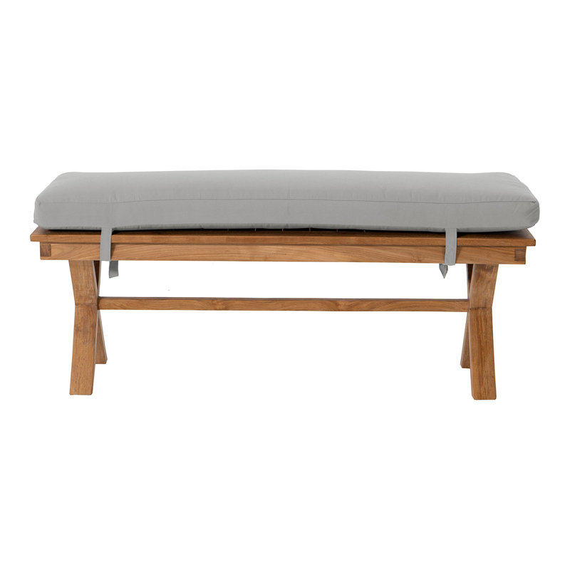 Burra Outdoor Teak Bench, Granite