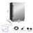 24-Inch Stainless Steel Beverage Refrigerator - Versatile Freestanding or Built-in Cooler with Reversible Foam Doors, Adjustable Glass Shelves, LED Lighting, Safety Lock and Two Included Handle Styles