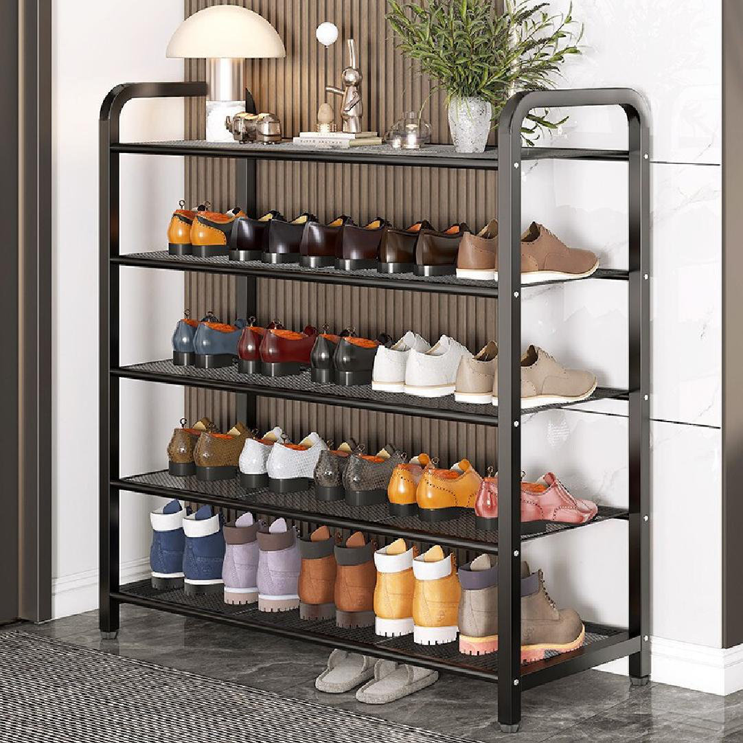 Everly Quinn Shoe Storage Cabinet Freestanding Shoe Rack Organizer with  Adjustable Shelves for Up to 28 Pairs & Reviews