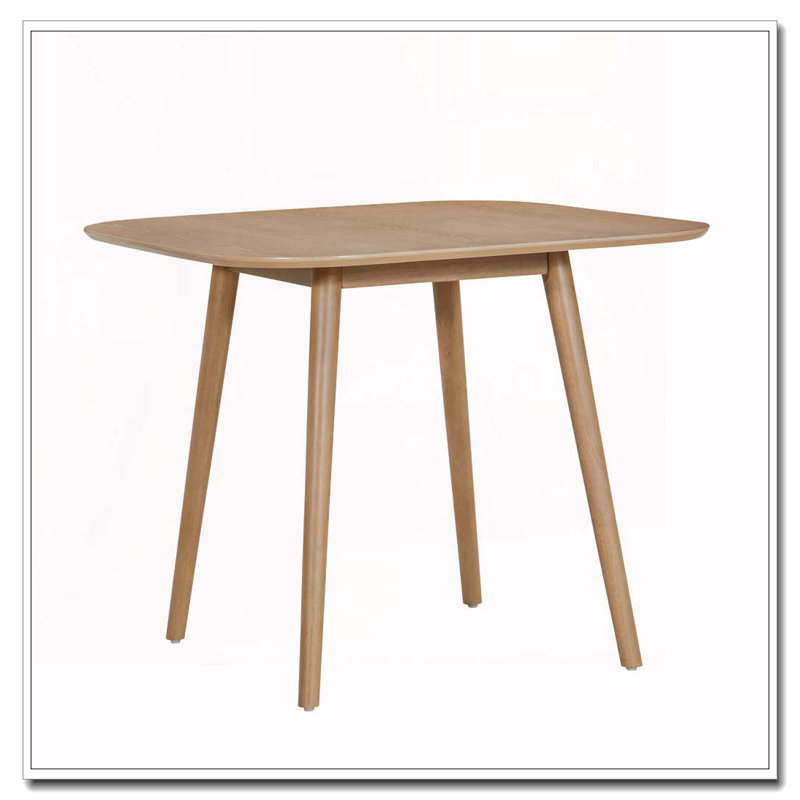 Wood Square Dining Table, Light Natural