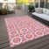 Washable Floral Indoor / Outdoor Rug