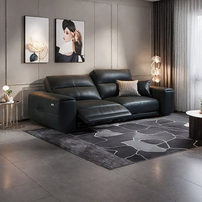 " Faux Leather Sofa