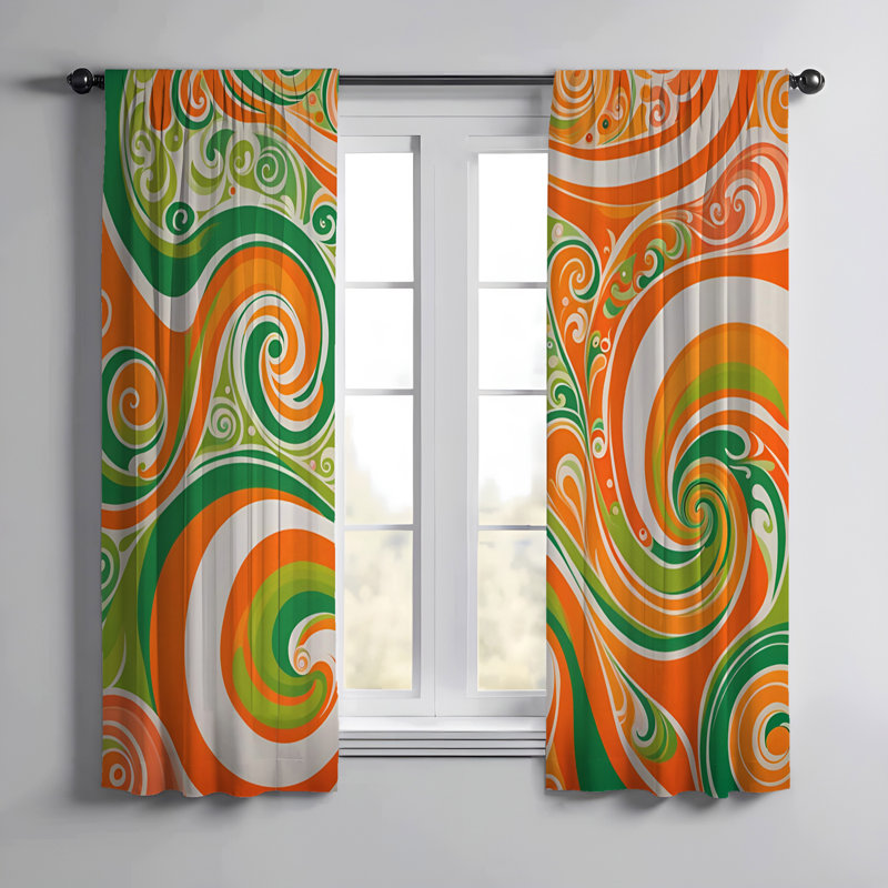 Paire de rideaux semi-transparents en polyester Eleigha, L 20 po x L 61 po