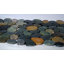 Tuile de mur et de sol en mosaïque de galets tranchés-70701309