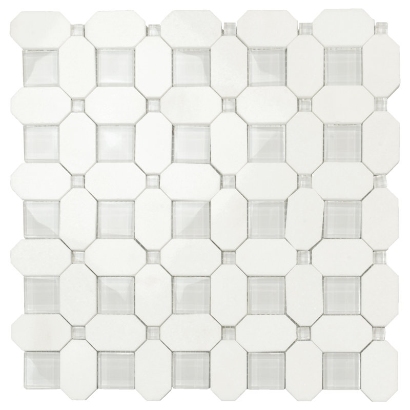 12" x 12" Marble Look Subway Wall & Floor Tile