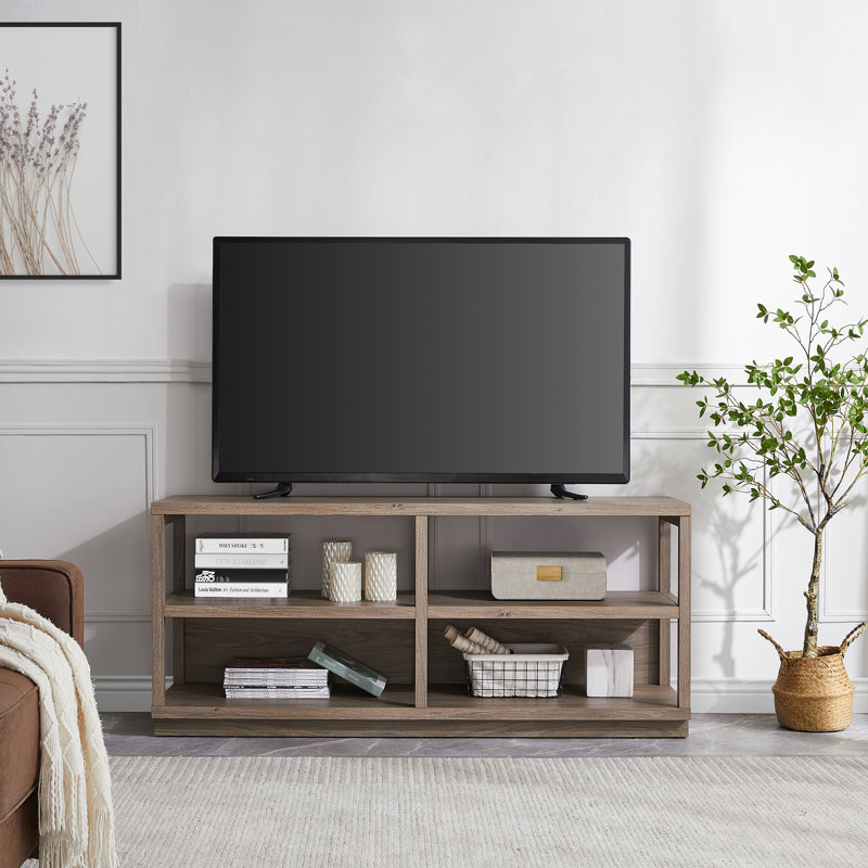 Thalia Unfinished TV Stand for TVs up to 60", Antiqued Gray