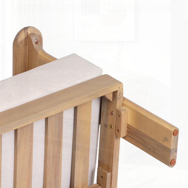Fauteuil club d'extérieur en bois d'acacia avec coussins hydrofuges, parfait pour la détente sur le patio, le jardin et le balcon