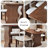 Modern Nut-Brown Rectangular Solid Wood Dining Table-1330915674
