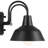 3-Piece Matte Black Bathroom Set with 15.5" 2-Light Vanity Light