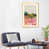 Toile avec cadre en bois beige