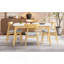 Ensemble de salle à manger 5 pièces, 1 table + 4 chaises, structure en bois d'hévéa, chaises ergonomiques et table en faux bois-877537865-877537867