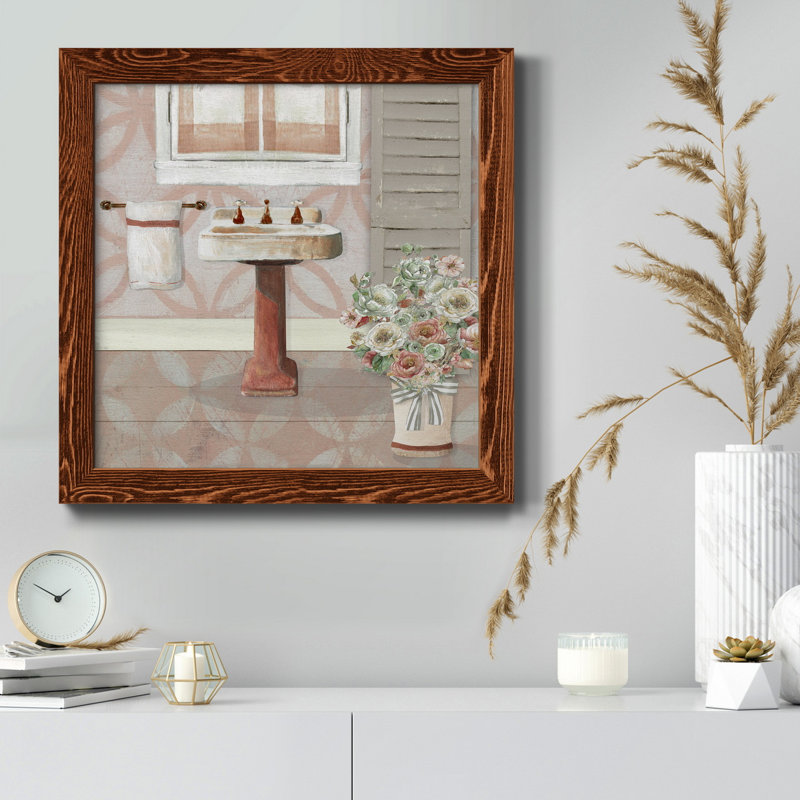 «Bless This Home Greenery», reproduction carrée sur toile, Cadre en érable, H 27,5 po x l 27,5 po x P 1,5 po