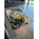 Gray-Yellow Themed Woman Portrait Bust Mixed Shape Patterned Modern Decorative Rug