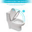 Toilette en céramique une pièce à double chasse et conception ergonomique - utilisateur - fonction d'eau de salle de bain