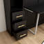 Lit escamotable avec bureau, armoire murale escamotable avec tablettes et tiroirs Murphy