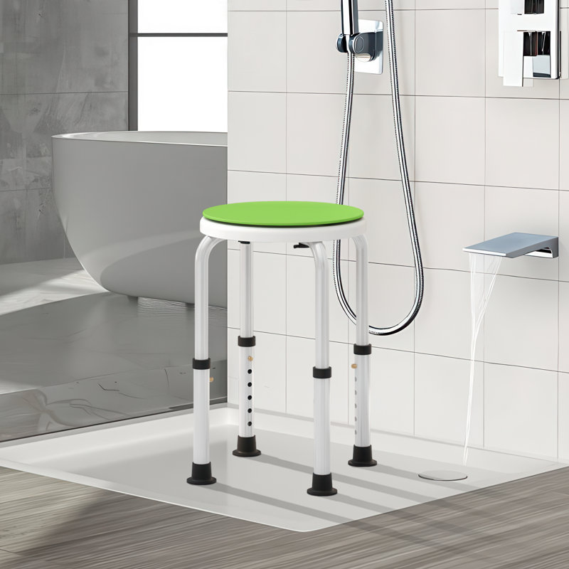 Adjustable 360° Swivel Shower Chair – Safe, Non-slip Aluminum Stool For Elderly & Disabled