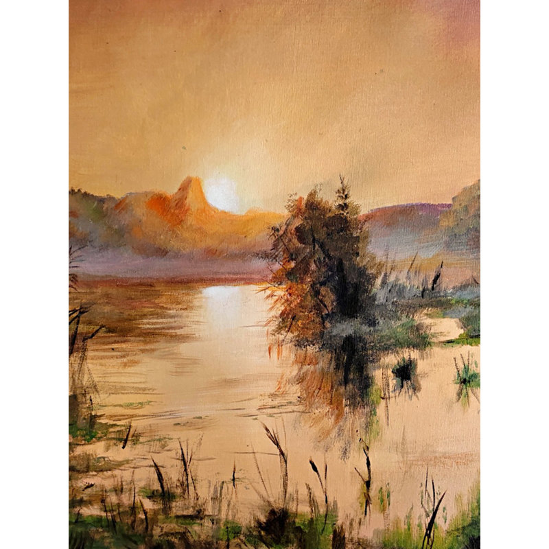 Coucher de soleil - Magnifique paysage | Acrylique sur toile Canavs | Par Prashant Honakhande
