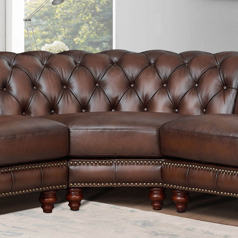 Alton Bay Leather L-Shaped Sectional Right Hand Facing
