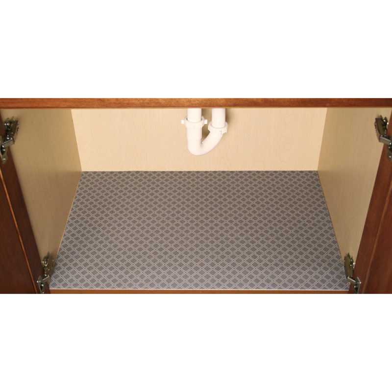 XL Under Sink Mat, Protective Cabinet Liner For Kitchen & Bathroom - Absorbent, Waterproof, Trimmable (24”x59”) (Taupe) (USA Made)