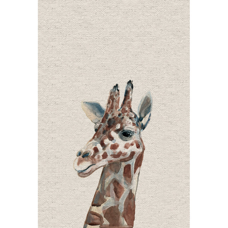 Friendly Giraffe II - Wrapped Canvas Painting, 91 cm H x 61 cm W x 3.81 cm D