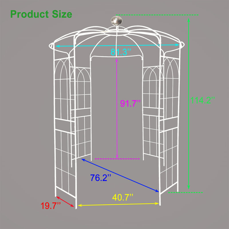7 pi L 7 pi. Pavillon de jardin en D