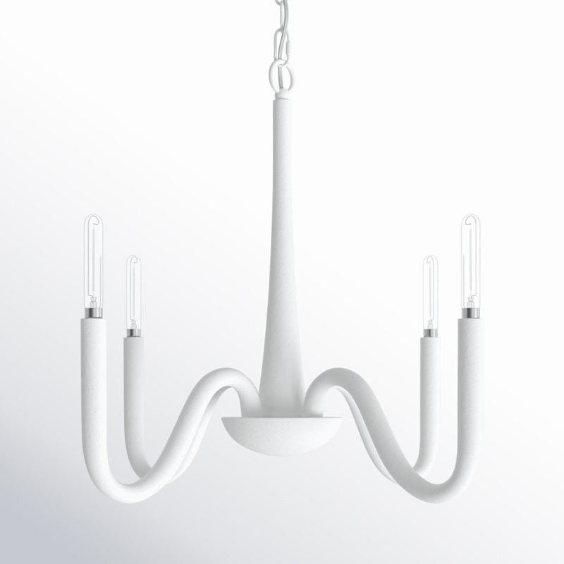 Saxony 4 - Light Steel Dimmable Chandelier