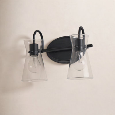2 Light Transparent Dimmable Vanity Light