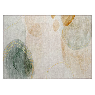 Blakelie Washable Abstract Indoor / Outdoor Rug